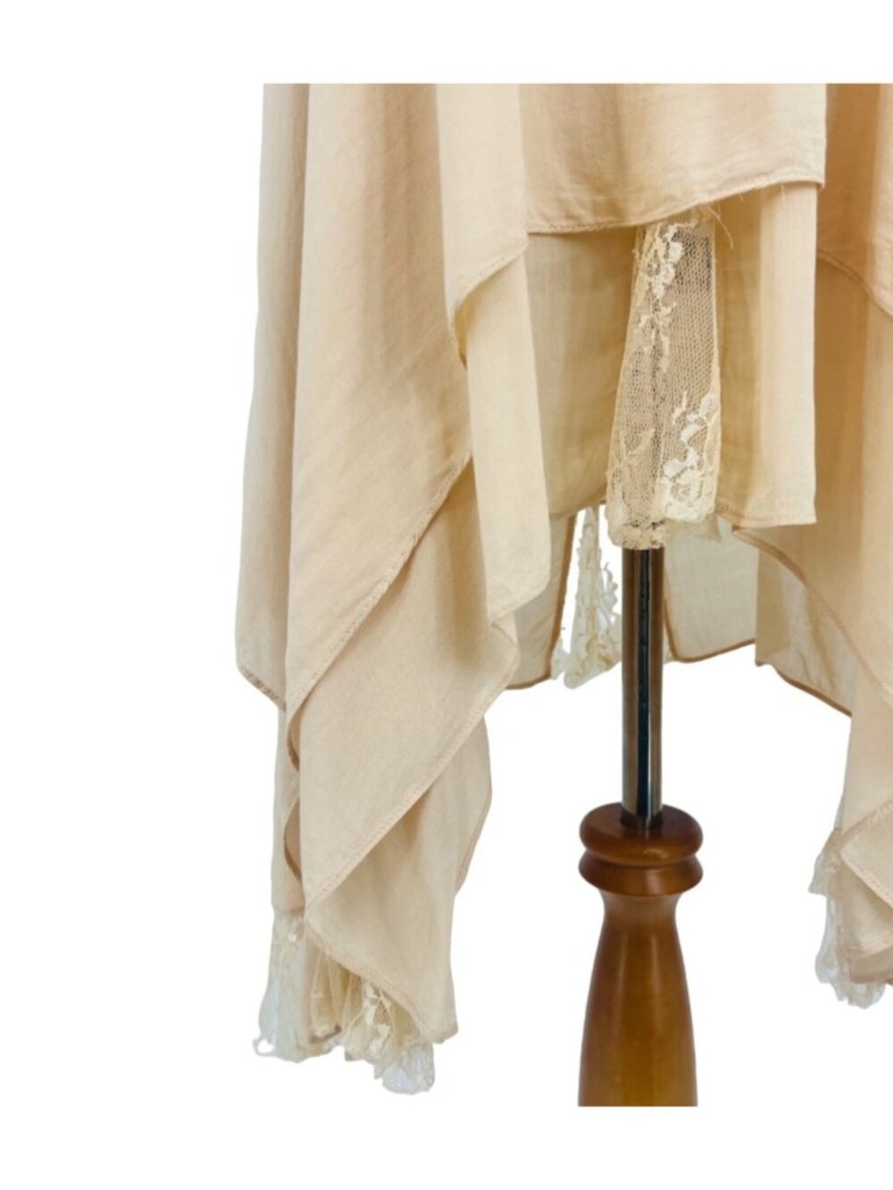 RARE Free People Pieced Together Mini Slip Dress L | Boho Grunge Fairycore Indie - Picture 7 of 17